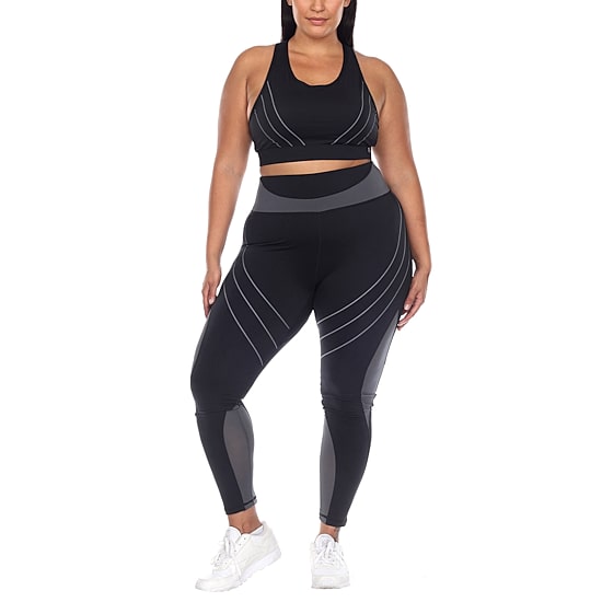 White Mark Knit Plus Legging Set