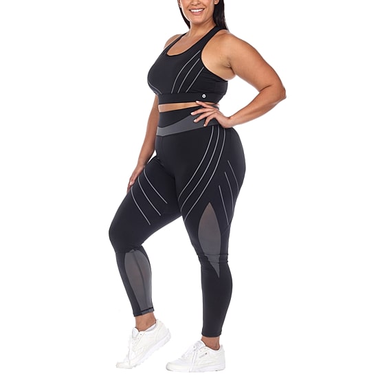 White Mark Knit Plus Legging Set