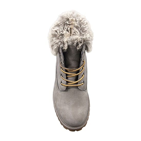 Lugz Womens Convoy Fur Block Heel Lace Up Boots