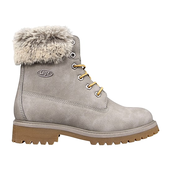 Lugz Womens Convoy Fur Block Heel Lace Up Boots