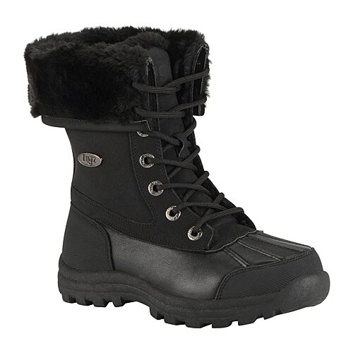 Lugz Womens Tambora Water Resistant Flat Heel Winter Boots In Black