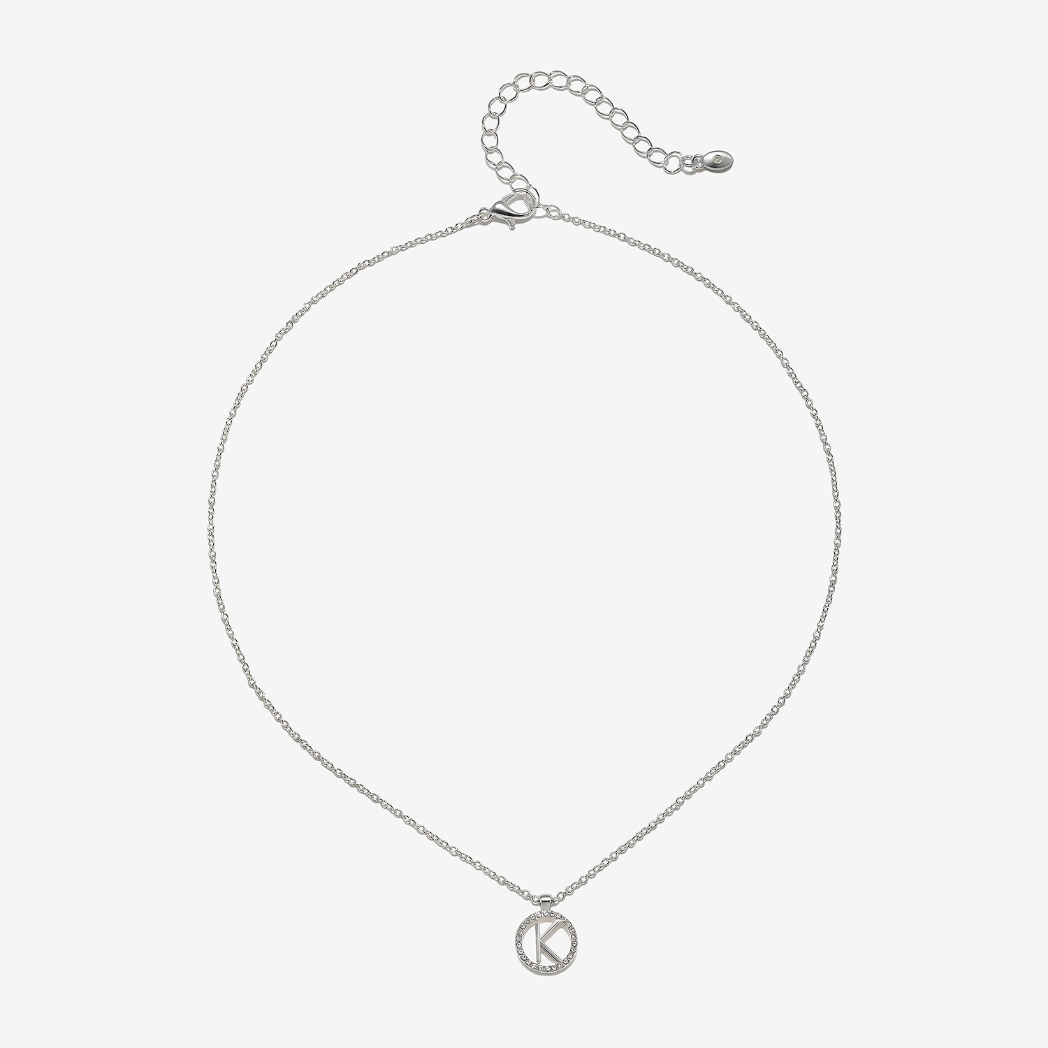 Bijoux Bar Delicates Initial Womens 16 Inch Pendant Necklace
