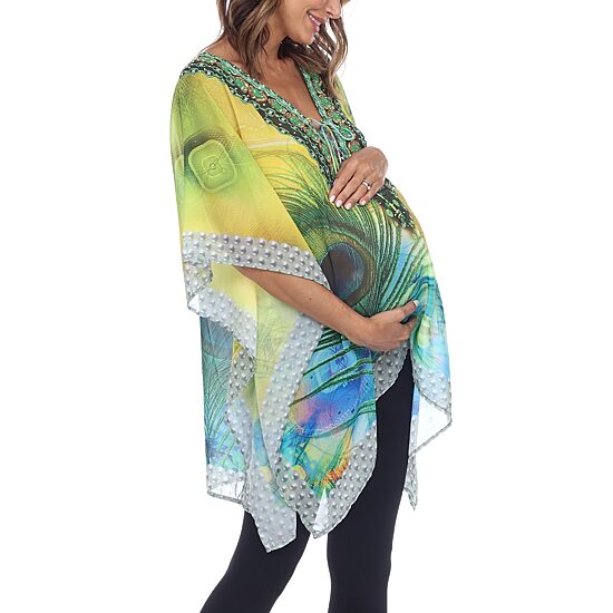 White Mark Womens Maternity 3/4 Sleeve Shirt Dress