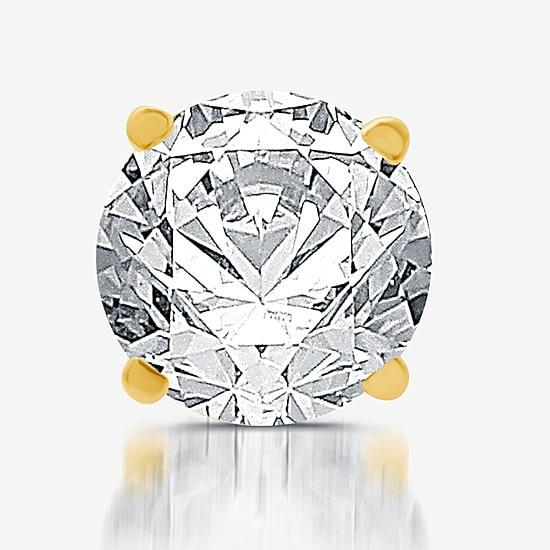 Classic Collection 1/2 CT. T.W. Natural White Diamond 10K Gold 5.2mm Single Earring