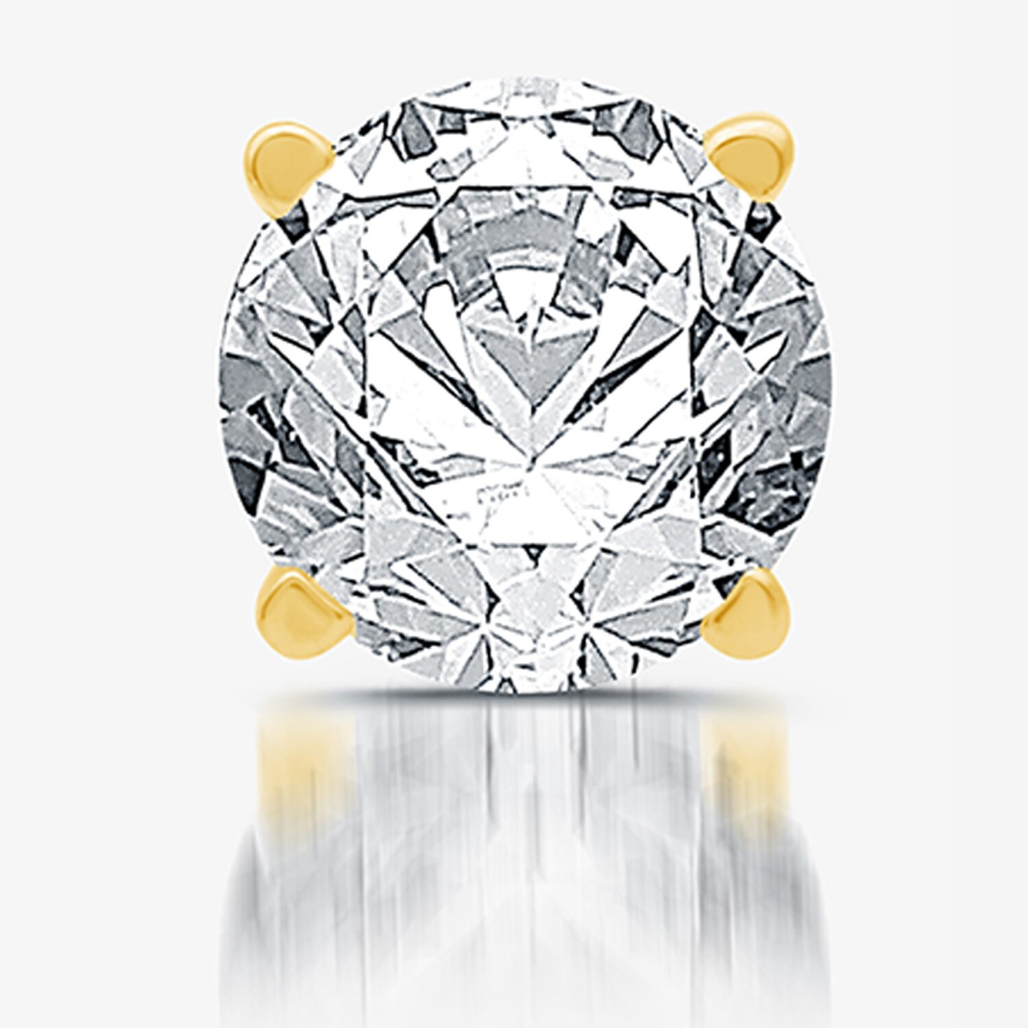 (H-I / I1) Ever Star 1/2 CT. T.W. Lab Grown White Diamond 10K Gold 5.2mm Single Earring