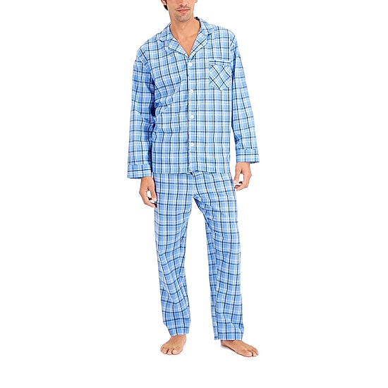 Hanes Mens Long Sleeve 2-pc. Pajama Set