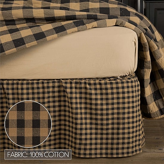 VHC Brands Country Check 16" Bed Skirt