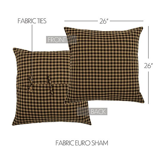 VHC Brands Country Check Euro Sham