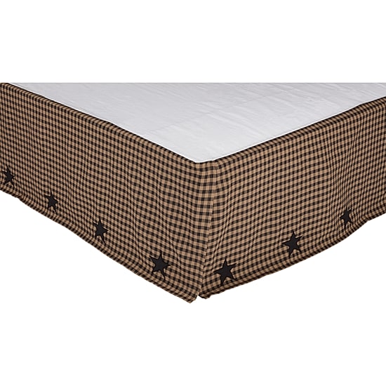 VHC Brands Country Check Star 16" Bed Skirt