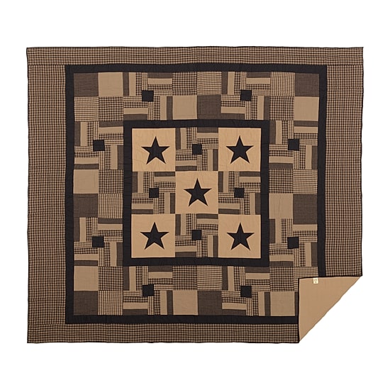VHC Brands Country Check Star Reversible Quilt