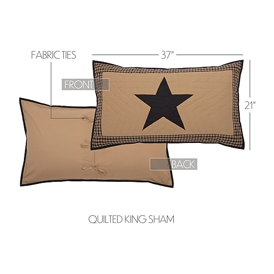 VHC Brands Country Check Star Pillow Sham