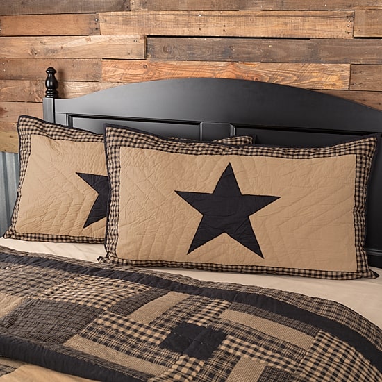 VHC Brands Country Check Star Pillow Sham