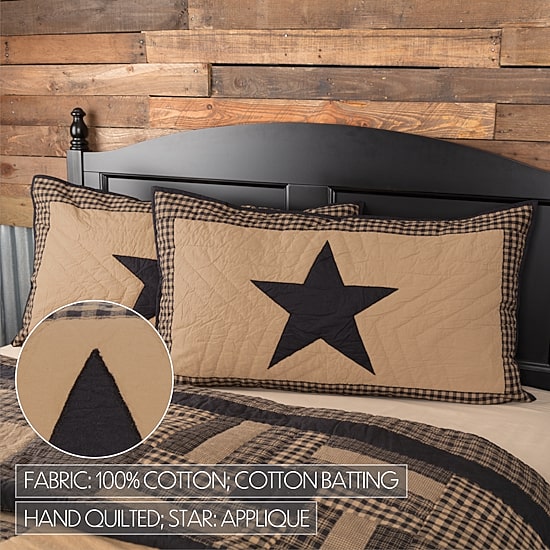 VHC Brands Country Check Star Pillow Sham