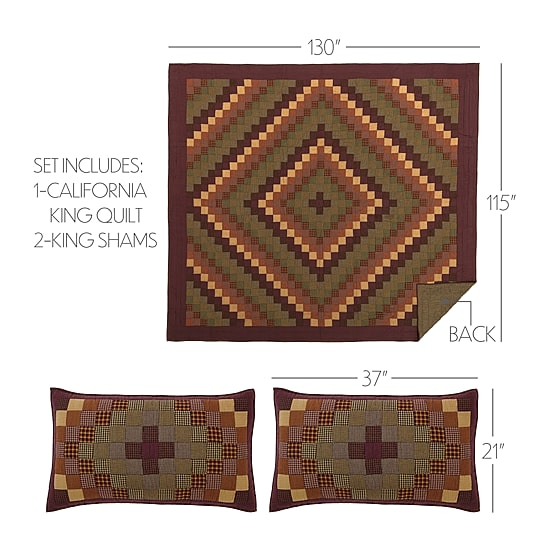 VHC Brands Heritage Farms Reversible Quilt Set