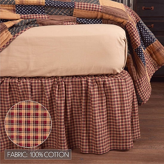 VHC Brands Patriotic Patch 16" Bed Skirt