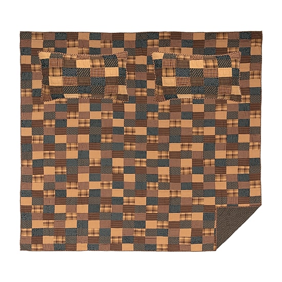 VHC Brands Patriotic Patch Reversible Quilt Set