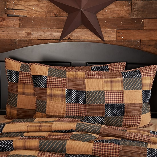 VHC Brands Patriotic Patch Pillow Sham