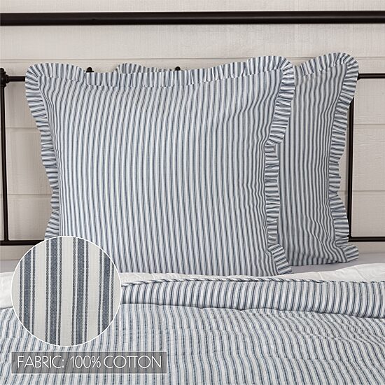 VHC Brands Sawyer Mill Stripe Euro Sham