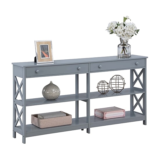 Oxford 2-Drawer Storage Console Table with Shelves