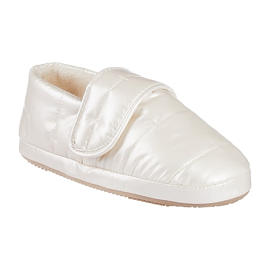 Isotoner Mikaela Nylon Puffer Closedback Womens Memory Foam Slip-On Slippers