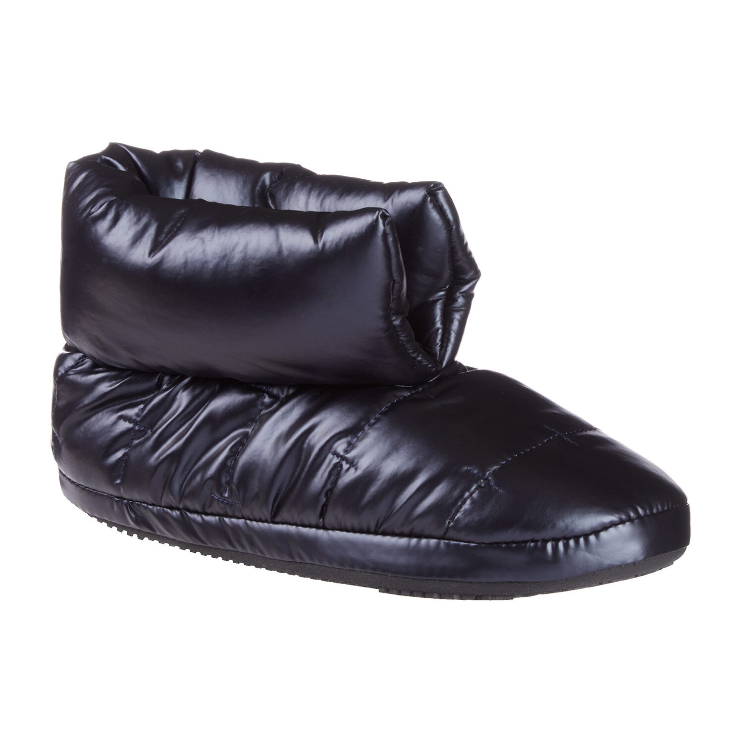 Isotoner Mikaela Nylon Puffer Womens Memory Foam Bootie Slippers