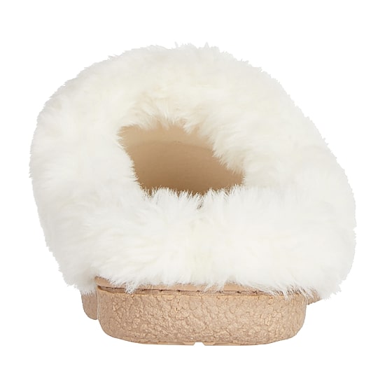 Isotoner Clara Emroidered Microsuede Hoodback Womens Memory Foam Clog Slippers