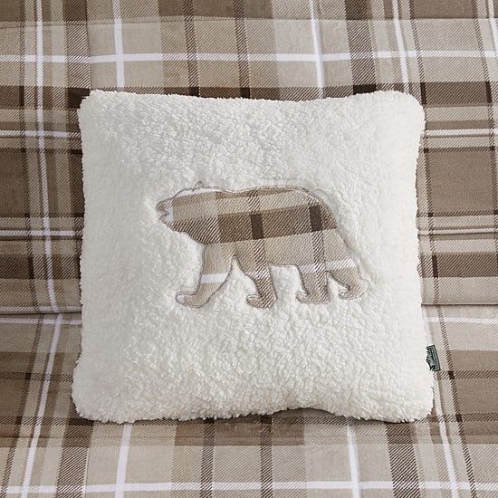 Woolrich Alton Plush to Sherpa Down Alternative Comforter Set with Throw Pillow