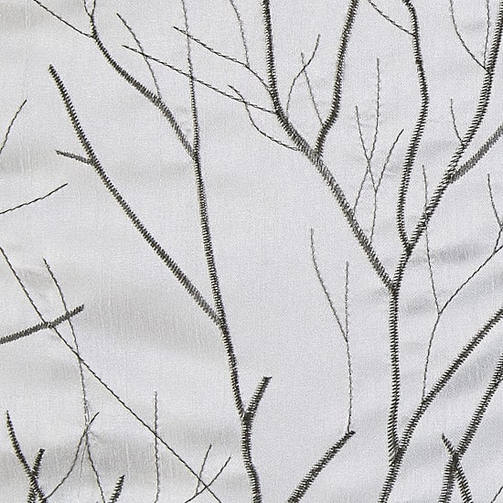 Madison Park Eliza Embroidery Faux Silk 50"W X 18"L Rod Pocket Tailored Valance