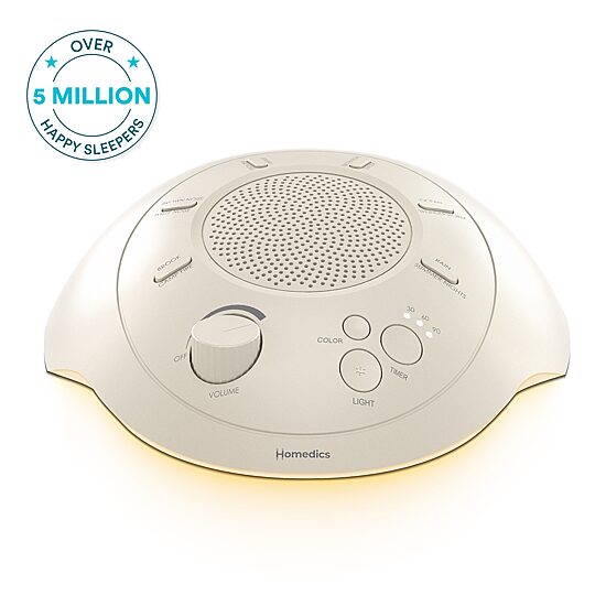 HoMedics Portable Sound Machine With Night Light Sound Machine