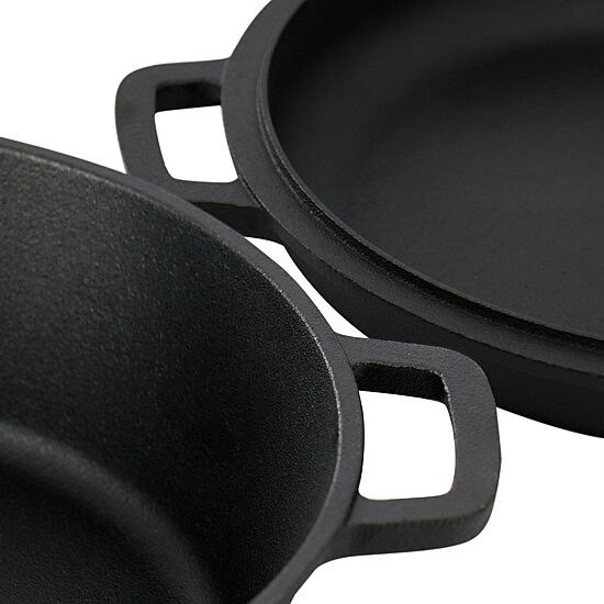 MegaChef Cast Iron 2-In-1 Dutch Oven and Skillet