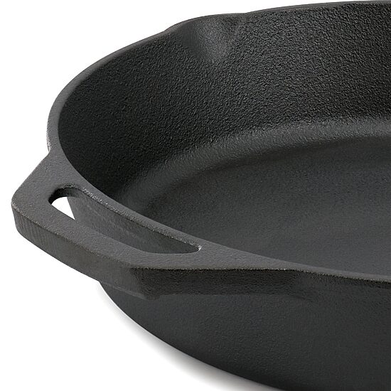 MegaChef Pre-Seasoned Cast Iron 12" Skillet with Glass Lid