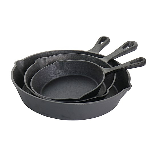 MegaChef Cast Iron 3-pc. Cookware Set
