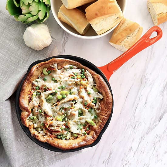MegaChef Pre-Seasoned Enameled Cast Iron 8" Frying Pan