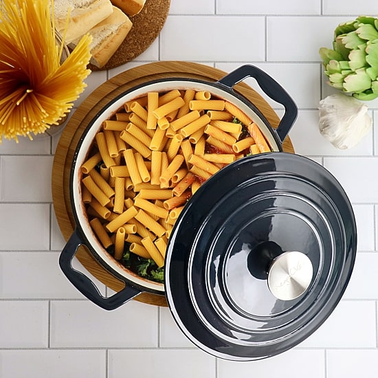 MegaChef Enameled Cast Iron 2-qt. Braising Pan