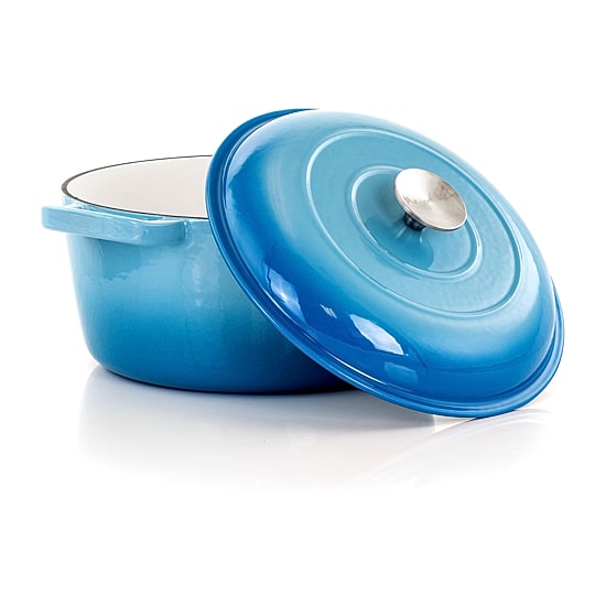 MegaChef Cast Enameled Iron Round 2-pc. Casserole Dish