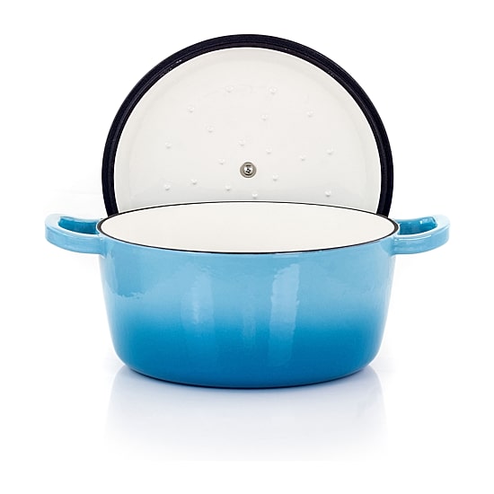 MegaChef Cast Enameled Iron Round 2-pc. Casserole Dish