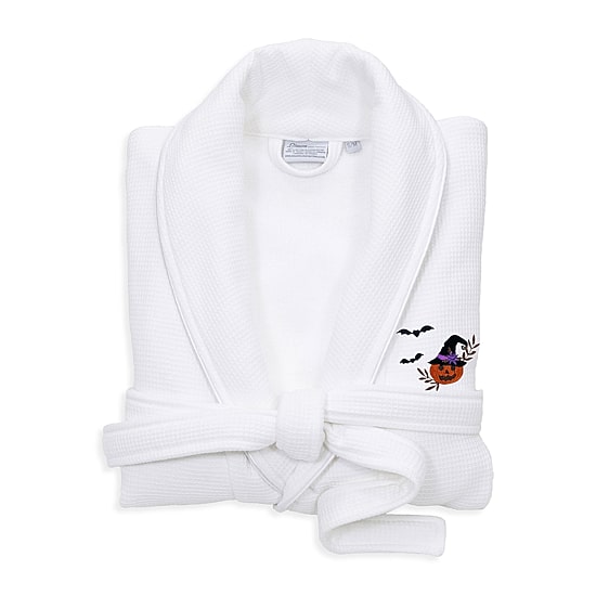 Linum Home Textiles Halloween Waffle Terry Bathrobe Unisex Adult Long Length Long Sleeve Robe
