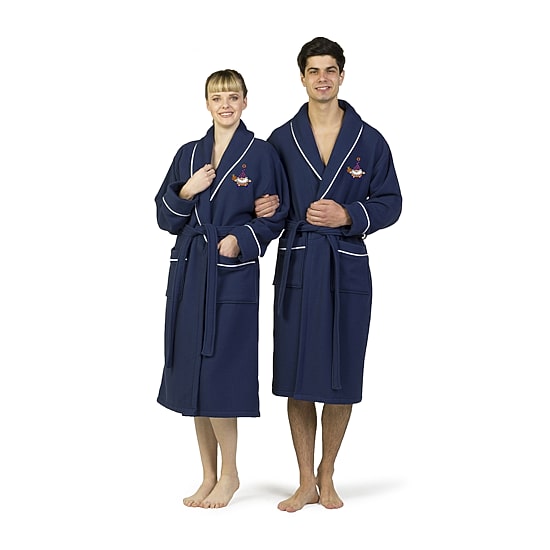 Linum Home Textiles Halloween Waffle Terry Bathrobe Unisex Adult Long Length Long Sleeve Robe