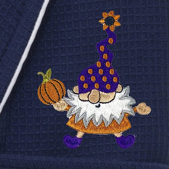 Linum Home Textiles Halloween Waffle Terry Bathrobe Unisex Adult Long Length Long Sleeve Robe