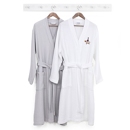 Linum Home Textiles Halloween Smyrna Bathrobe Unisex Adult Long Sleeve Long Length Robe