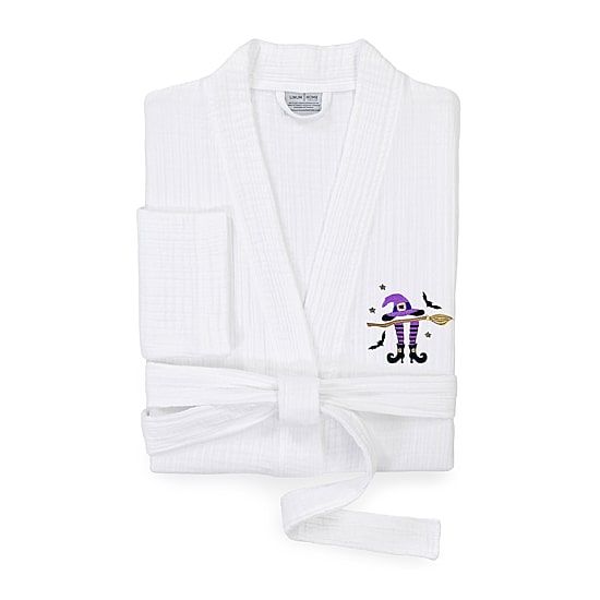 Linum Home Textiles Halloween Smyrna Bathrobe Unisex Adult Long Length Long Sleeve Robe