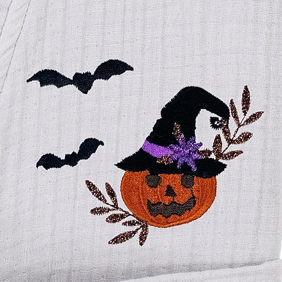 Linum Home Textiles Halloween Smyrna Bathrobe Unisex Adult Long Length Long Sleeve Robe