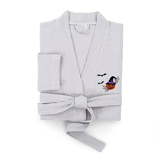 Linum Home Textiles Halloween Smyrna Bathrobe Unisex Adult Long Length Long Sleeve Robe