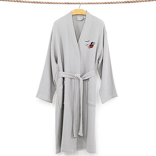 Linum Home Textiles Halloween Smyrna Bathrobe Unisex Adult Long Length Long Sleeve Robe
