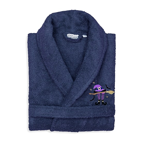 Linum Home Textiles Halloween Terry Bathrobe Unisex Adult Long Length Long Sleeve Robe