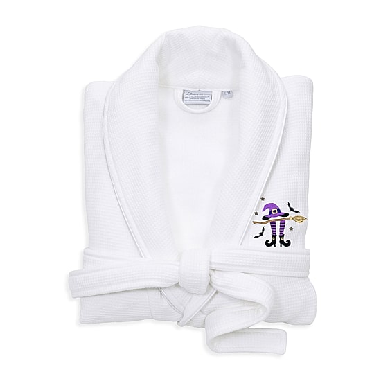 Linum Home Textiles Halloween Waffle Terry Bathrobe Unisex Adult Long Length Long Sleeve Robe