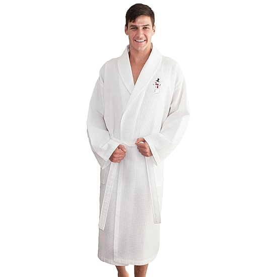 Linum Home Textiles Halloween Waffle Weave Bathrobe Unisex Adult Long Length Long Sleeve Robe
