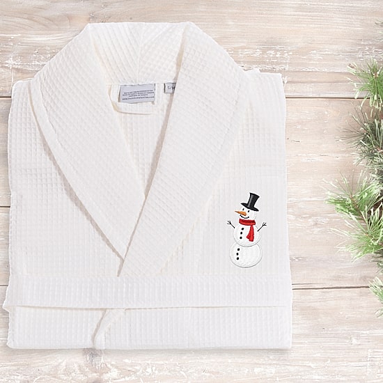 Linum Home Textiles Halloween Waffle Weave Bathrobe Unisex Adult Long Length Long Sleeve Robe