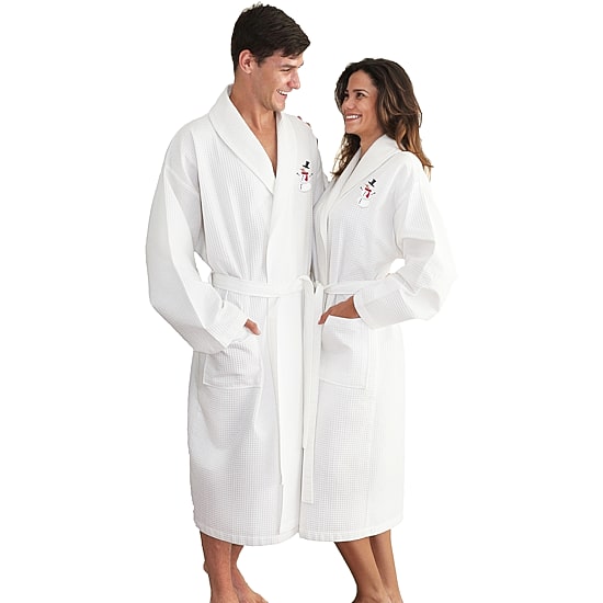Linum Home Textiles Halloween Waffle Weave Bathrobe Unisex Adult Long Length Long Sleeve Robe