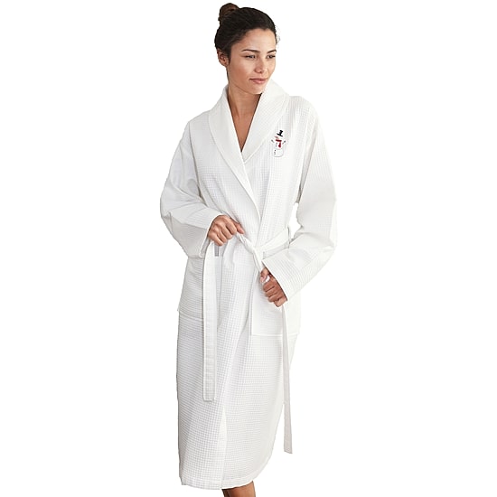 Linum Home Textiles Halloween Waffle Weave Bathrobe Unisex Adult Long Length Long Sleeve Robe
